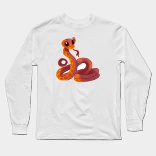 Cute Snake Drawing Long Sleeve T-Shirt